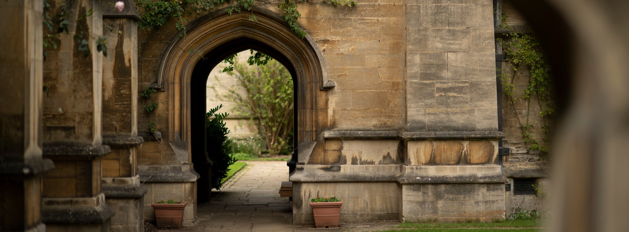 An archway under a building