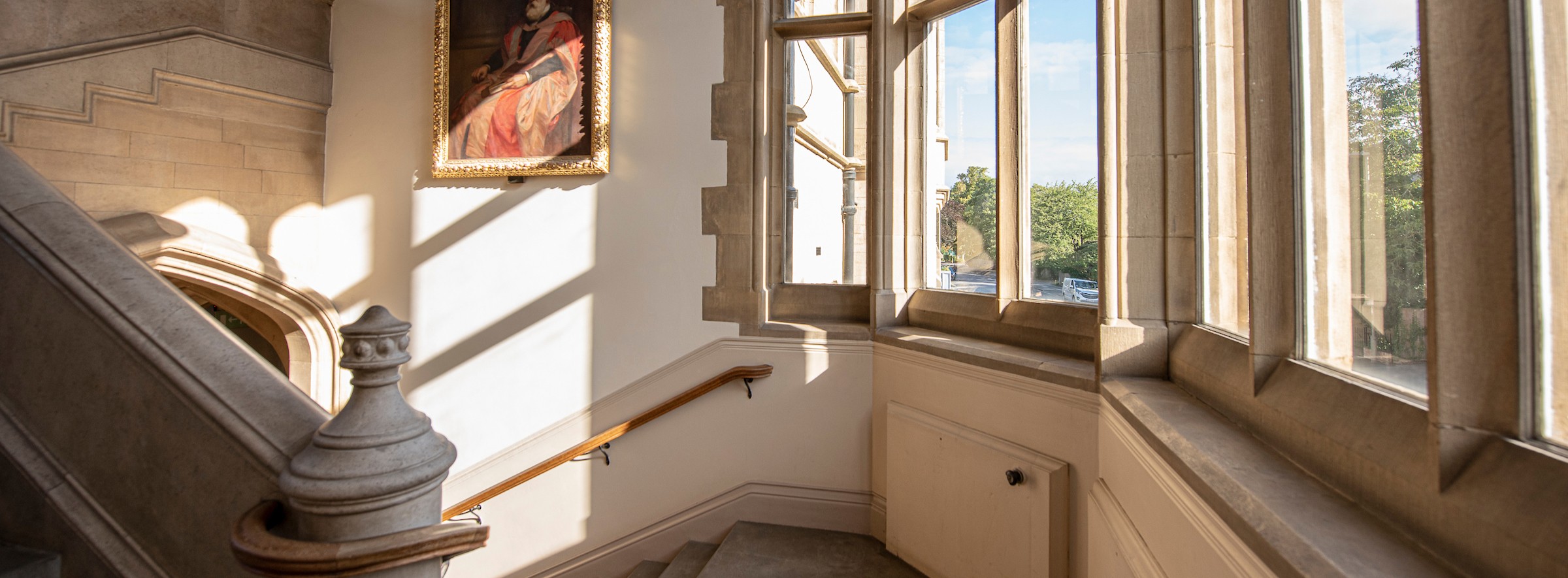 Interior scene of stairs