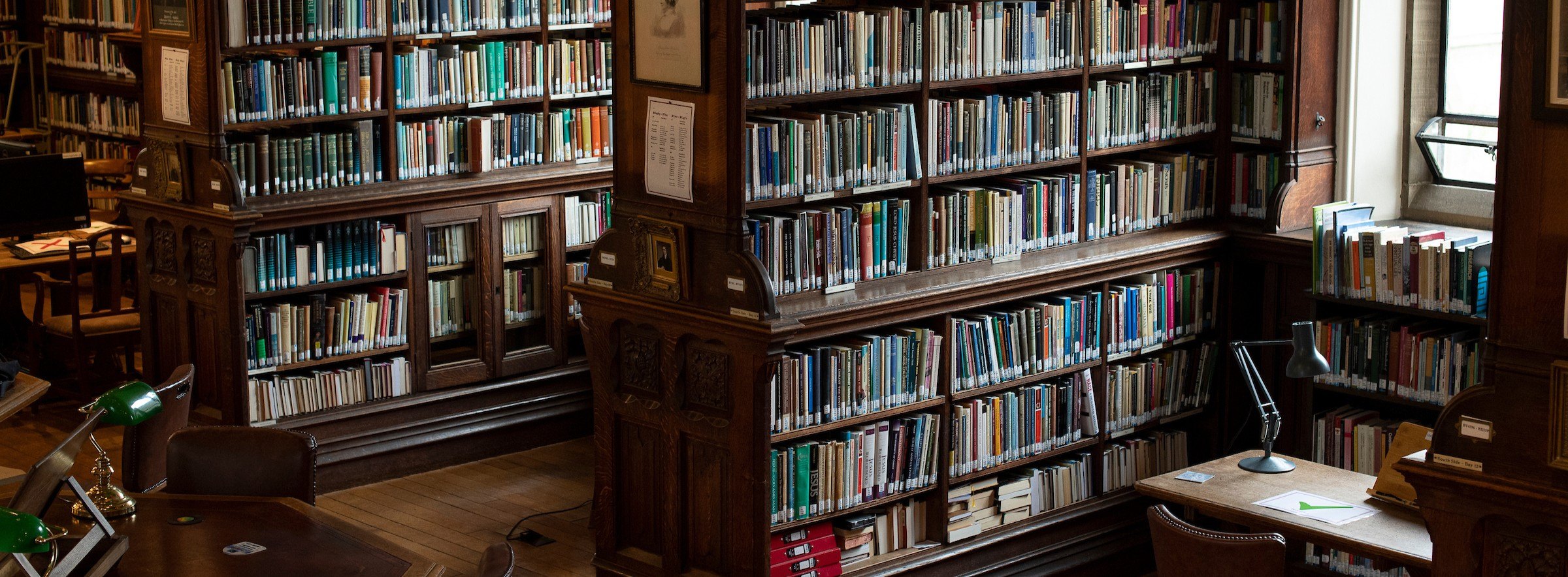 Bookshelves in the Library