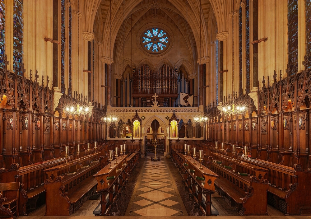 The interior of Exeter College Chapel