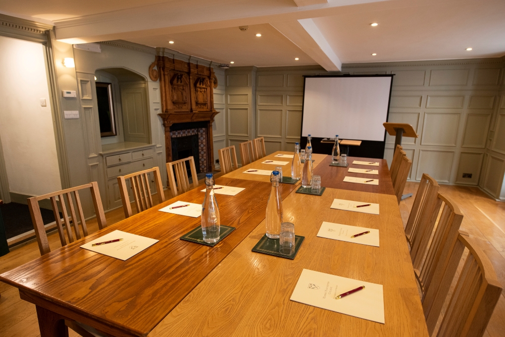 View of conference table in Thomas Halik room