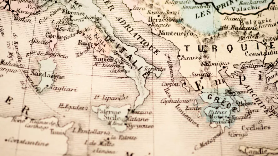 Image of a map zoomed in