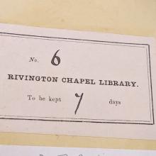 Plain bookplate with just the name and a plain border