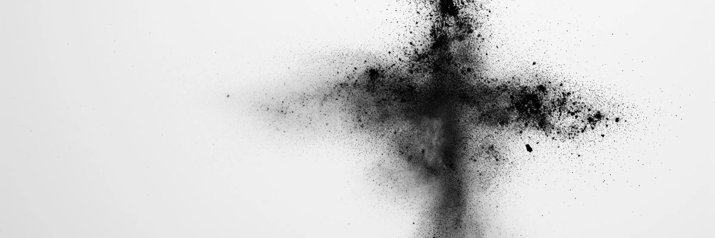 Ash in the shape of a cross