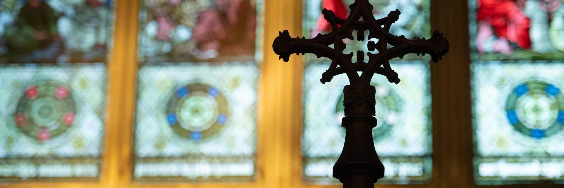 Stained glass in chapel