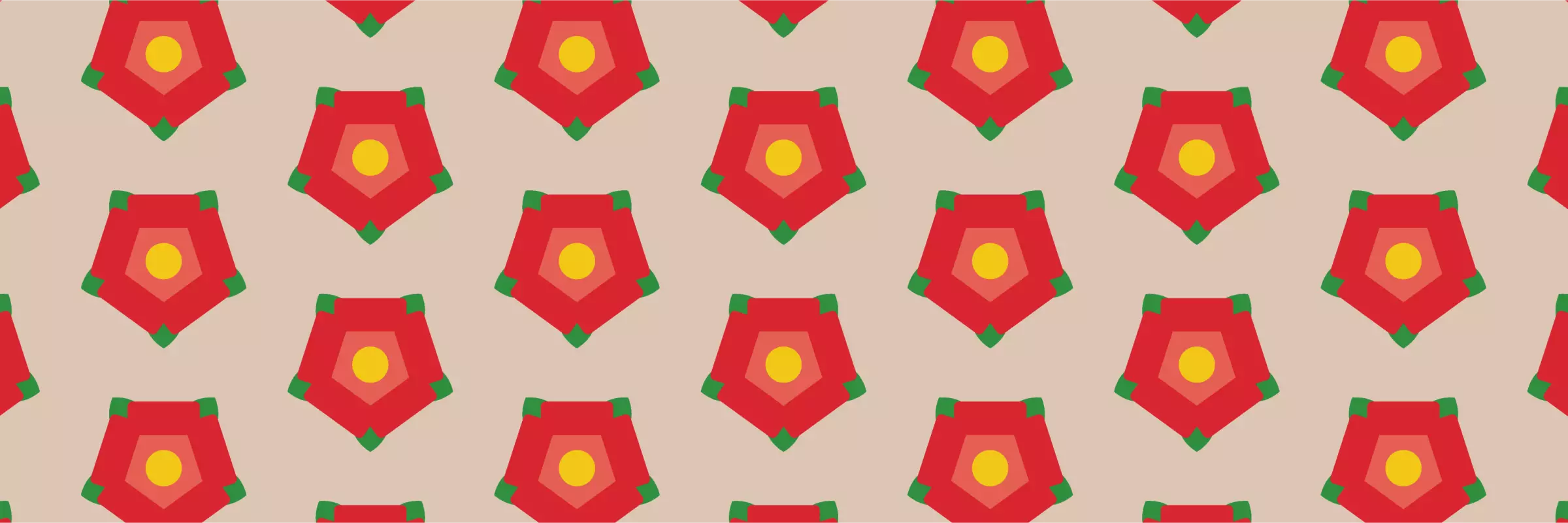 full width banner small roses beige